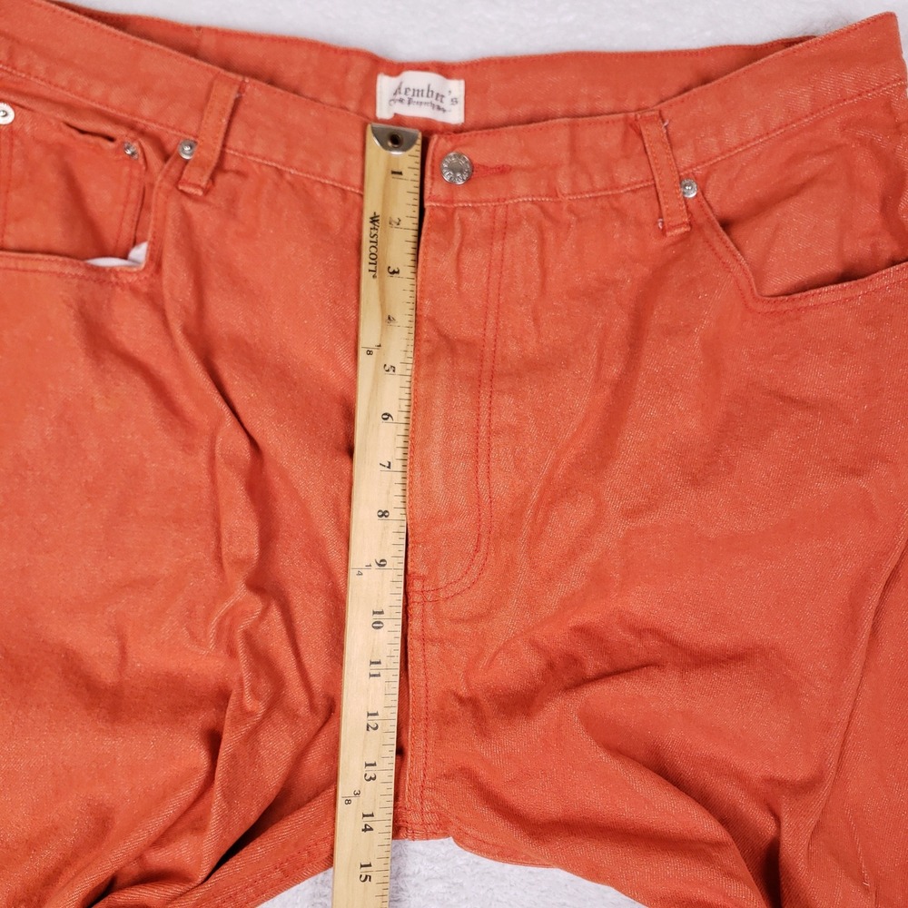 Members Property Mens‎ Orange Straight Leg Denim Jeans W44 L32 Cotton Blend - Picture 4 of 10